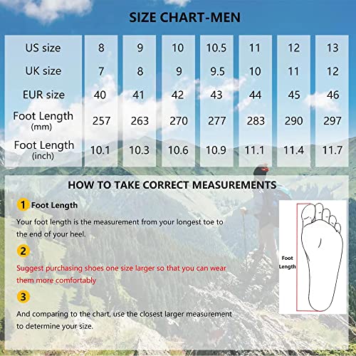 Ol Outjet Legend Men's Waterproof Hiking Shoes - Lightweight Breathable And Comfortable Hiking Sneakers For Outdoor Walking Running Trailing Trekking Camping Grey #TOP1