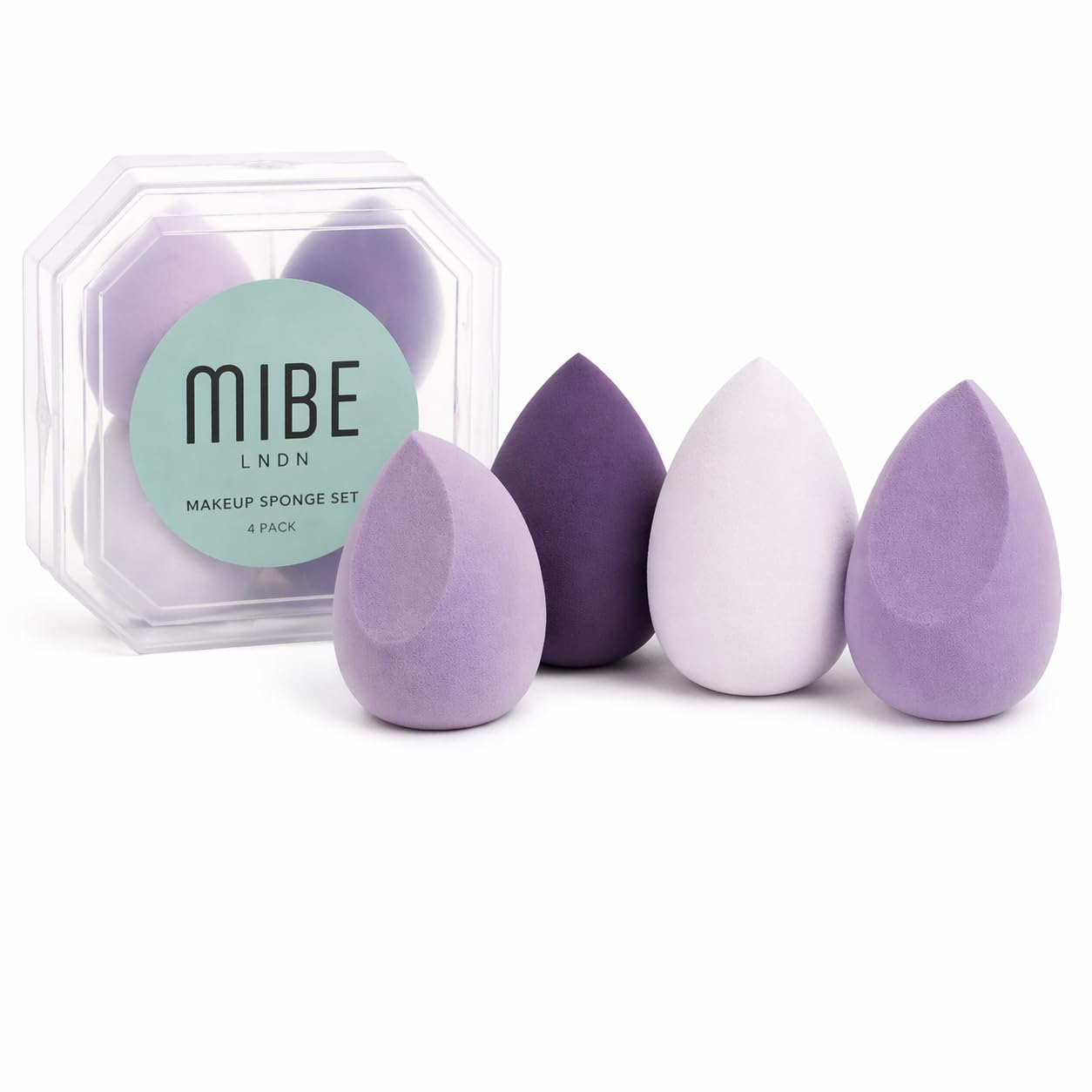 Makeup Sponge Set (4 Pack) – Ultra Soft Beauty Blender Sponges for Foundation, Concealer & Powder – Reusable, Latex-Free, Flawless Blending for All Skin Types