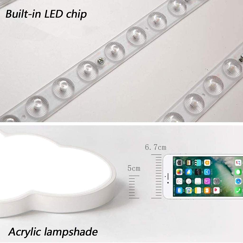 Kinder Deckenleuchte Ultradünne 36W LED Deckenlampe Dimming Mit Fernbedienung Wohnzimmer Lampe Weiß Wolken Beleuchtung Acryl Kinderzimmer Jungen Mädchen Schlafzimmer Esszimmer Studie Hängelampe