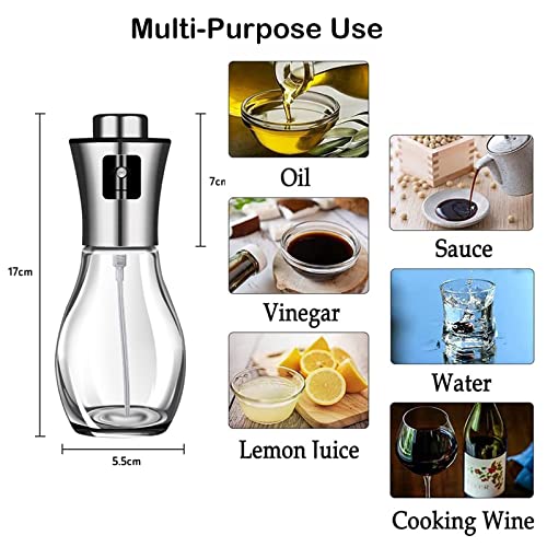 UNUSROOM Öl Sprayer 200ml Öl Sprüher Öl Sprühflasche,Multifunktional Olivenöl Sprüher, Essig und Öl Spender… - Image 5