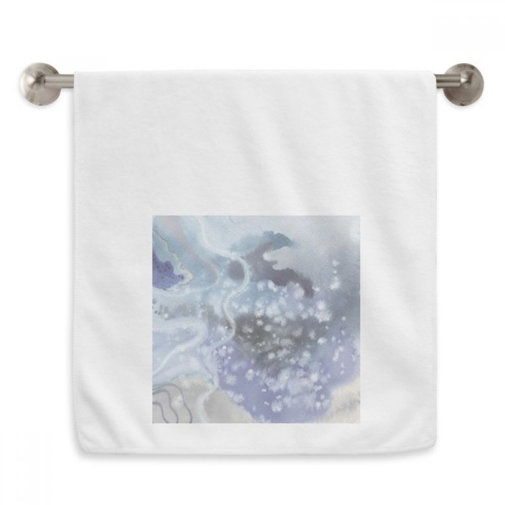 Serviette encre aquarelle douce et absorbante format 13x29 pouces blanche