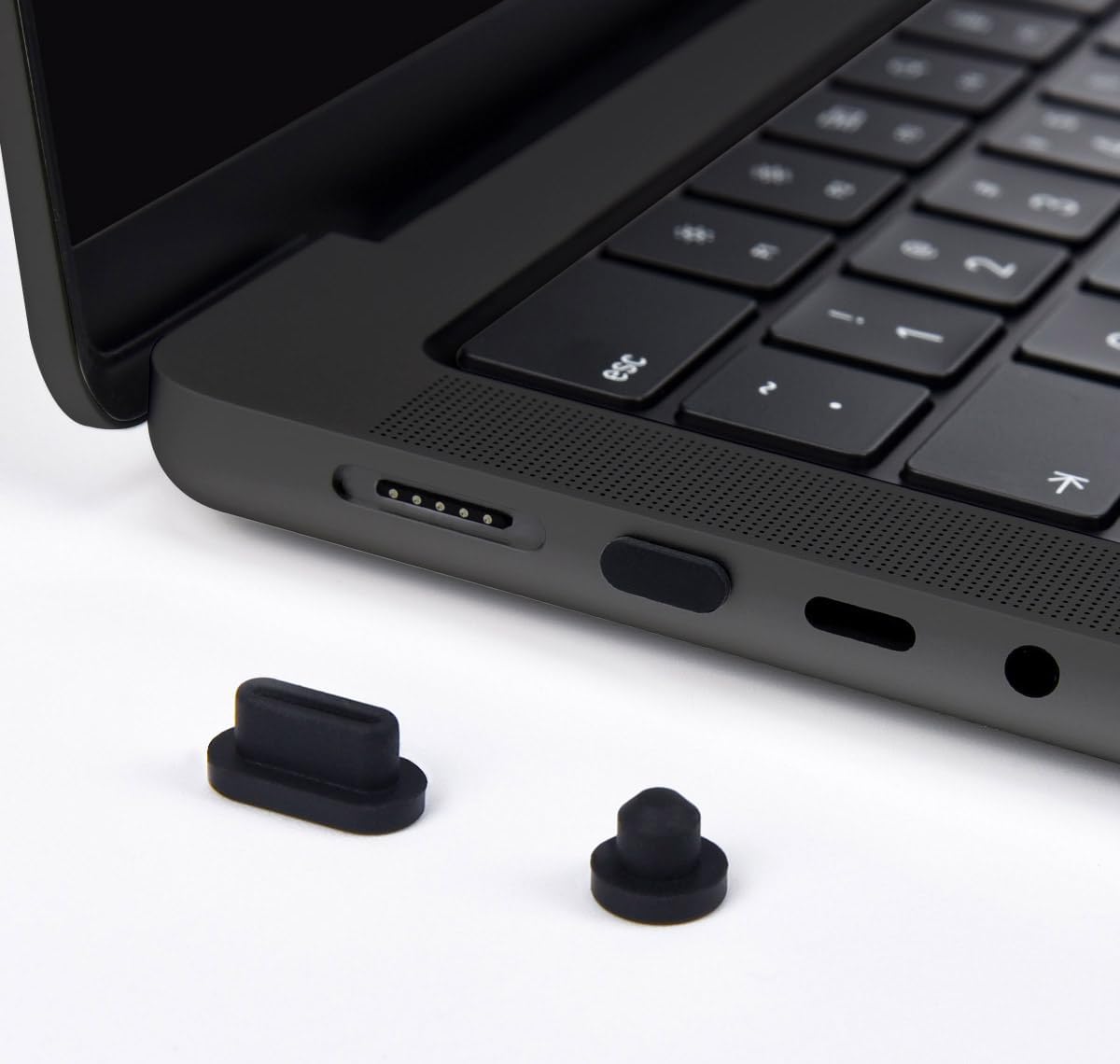 10PCS Dust Plugs Cover for MacBook Air 13 M2 A2681 M1 A2337 A2179 A1932 2022-2018, MacBook Pro 13 M1 M2 A2338/ Pro 14 A2442/ Pro 15 A1707 A1990/ Pro 16 A2141 A2485, Silicone USB C Anti Dust Plug Caps