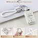 PIFOOG Key Fob Cover for Honda Accord Civic CRV Pilot Passport Insight Accessories White TPU 5 Buttons Smart Keys Case Shell Protector Bling Car Keychain Girly Women