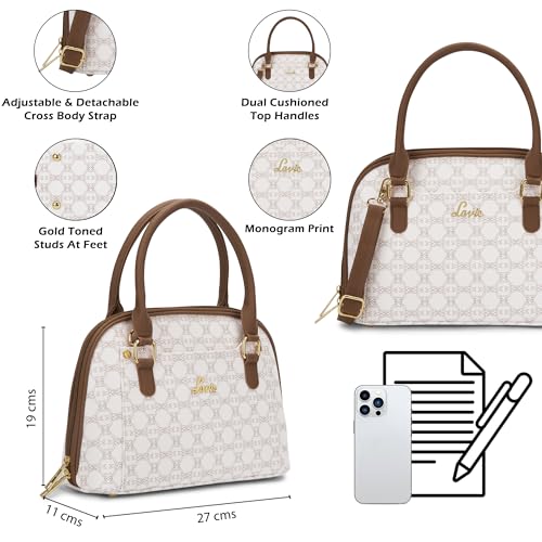 Image of Lavie Women's Fella 3C Dome Satchel Handbag for Women | Satchel Bag for Work | Ladies purse | Stylish Shoulder Bag | Gift For Women