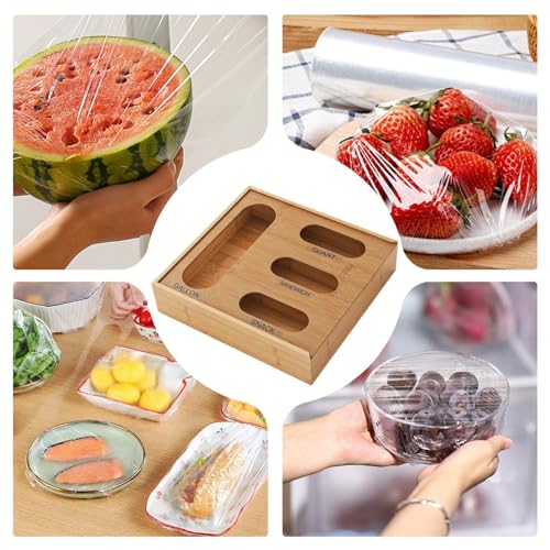 Organizador de cocina 4 en 1 para bolsas: ordena tu dispensador de pared 5