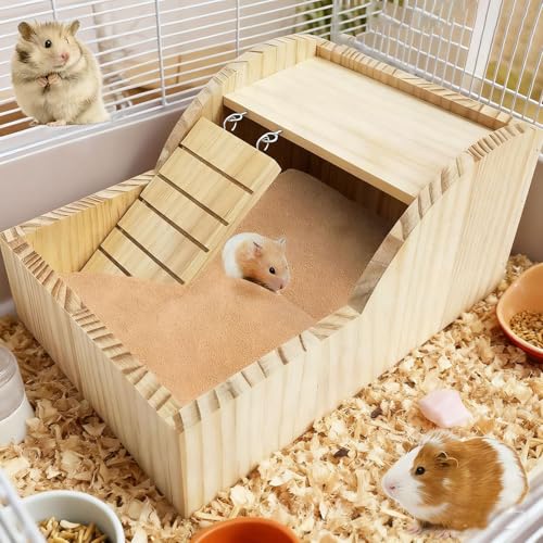 Récipient de bain de sable pour hamster gerbilles chinchillas cage - 4