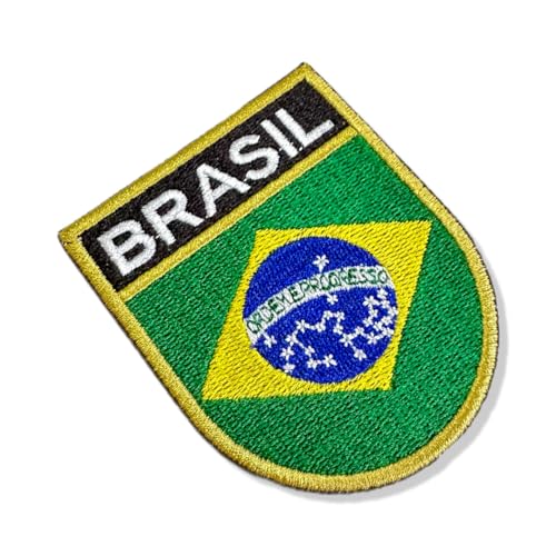 BP0403E-001 Brasil Brazil, Embroidered Flag Patch 2.68″×3.15 in” (A) Ironing or Sewing