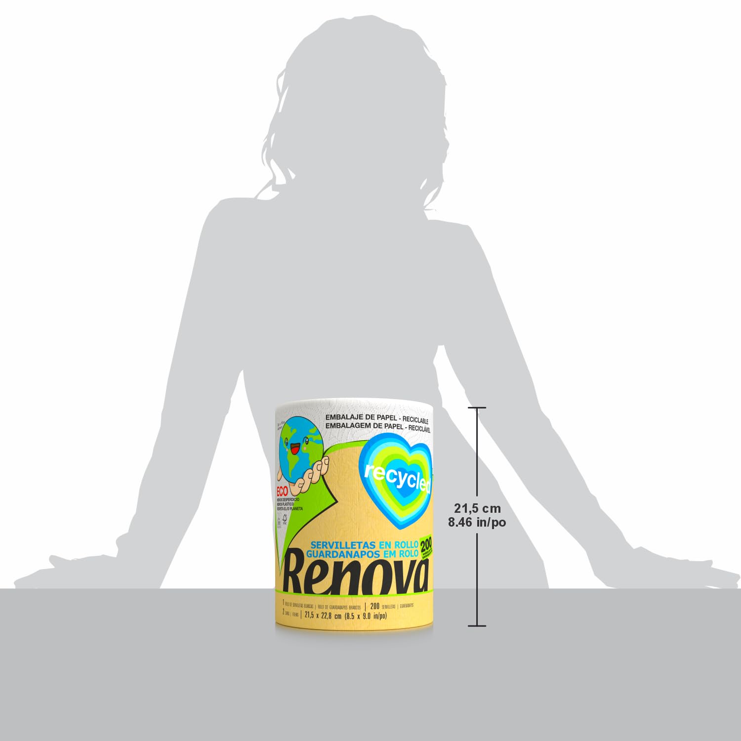 RENOVA Rollo De Cocina Gigaroll Ecológico, 260 g