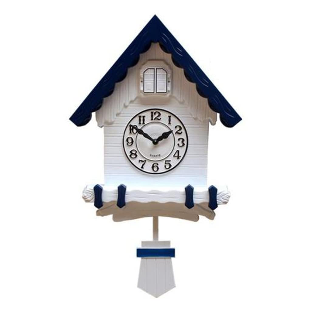 Kreatywny zegar ścienny 3D z kukułką żywe zegary shabby chic dekoracja ścienna zegar wahadłowy pomysły na prezenty (kolor: A, rozmiar: 53 x 30,5 cm) (A 53 x 30,5 cm)