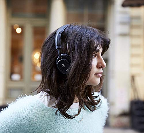 Master & Dynamic Mw50+ Wireless Bluetooth Headphones - Premium Over-The-Ear Headphones - Noise Isolating - Studio & Recording Quality Headphones, Black (Mw50B1+) #TOP6
