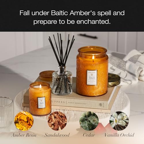 Voluspa SPAJAL7353 Baltic Amber, Small Candle Jar, 5.5 Oz, 50 Hour Burn Time, All Natural Wicks And Coconut Wax For Clean Burning thumb #2