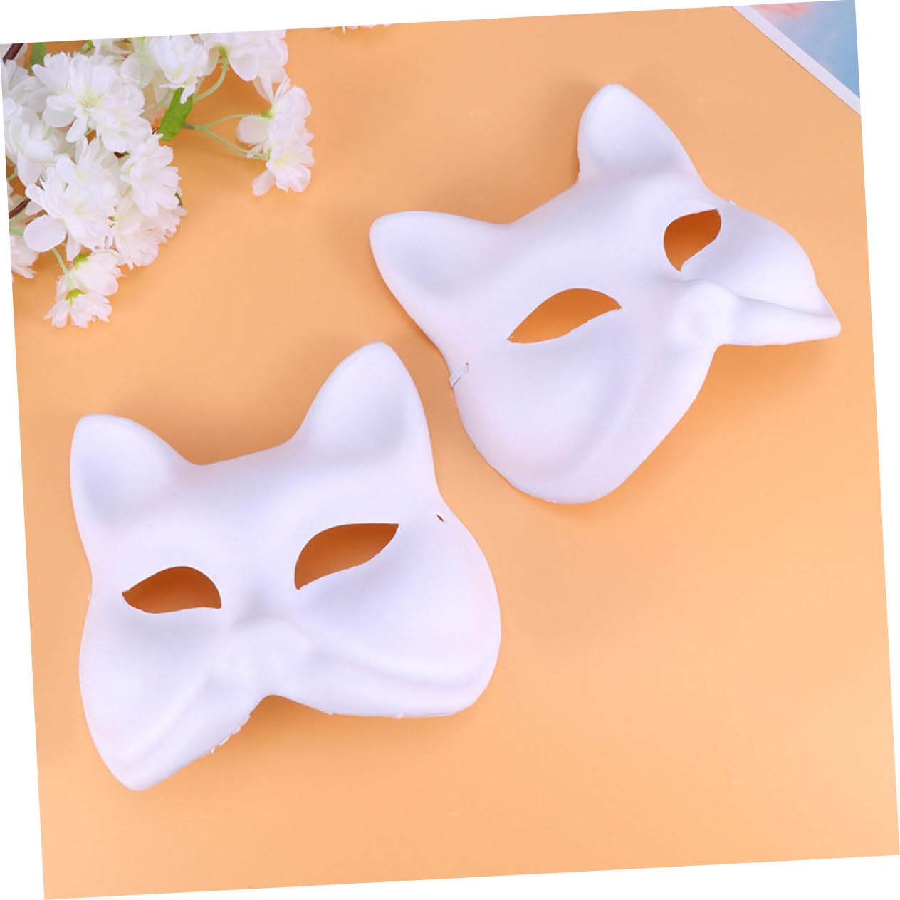TOPBATHY 24pezzi Masquerade Fox Mask Blank Diy Paper Party Mask Maschera Vuota Riutilizzabile Per Per Cosplay Feste e Attività Creative