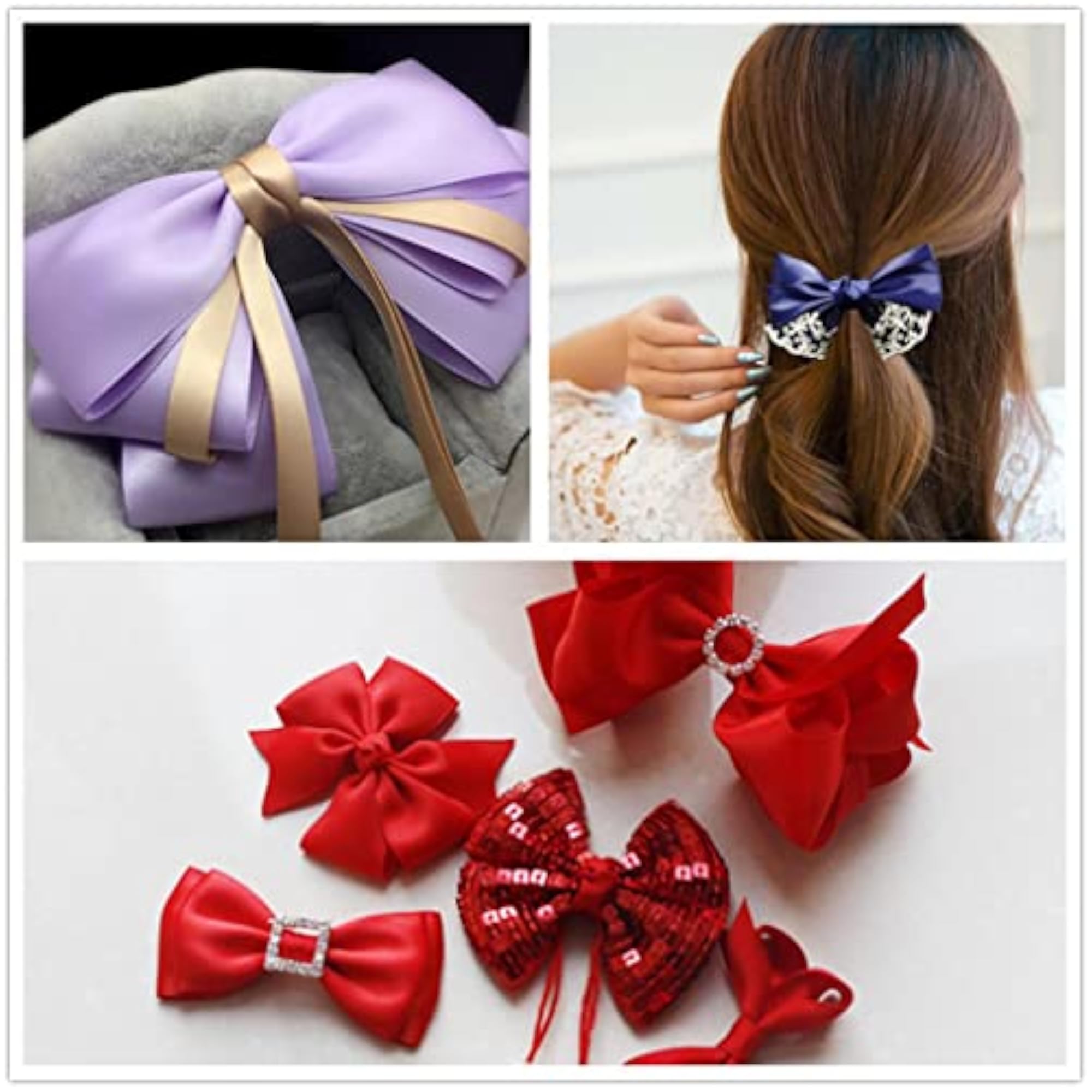 4x10pcs Silver French Style Hair Clips for DIY Craft