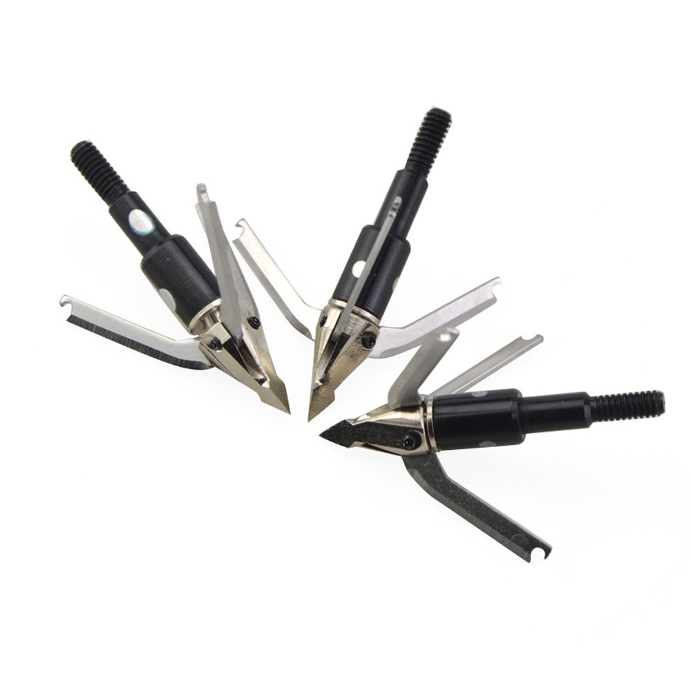 Punte Da Freccia Per Caccia - 12 Pezzi, 2 Lame, 100 Grani, Per Balestra E Arco - Foto 2