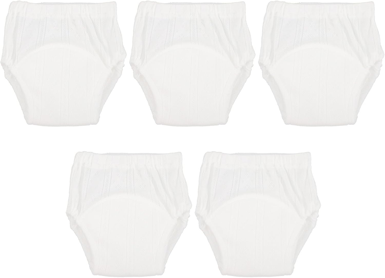 Vaguelly 5pcs Cotton Potty Training Underwear for Boys Newborn to Months Pull up Pants White