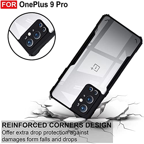 Image of Zapcase Back Case Cover for OnePlus 9 Pro | Compatible for OnePlus 9 Pro Back Case Cover | 360 Degree Back Cover Case | Clear Case with Camera Protection | (TPU + PC | Matte Black)