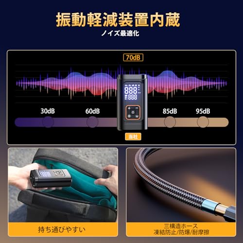 Philoent 自転車 空気入れ 電動空気入れ の商品画像 5