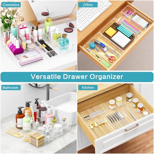 12pcs Clear Drawer Organiser Set - Acrylic Storage Trays - Image 6