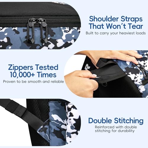 KAVIGOR Lacrosse Bag 65L, Extra Large Lacrosse Gear Backpack with Multi-Pocket Design, Helmet Holder & Ventilated Shoe Compartment