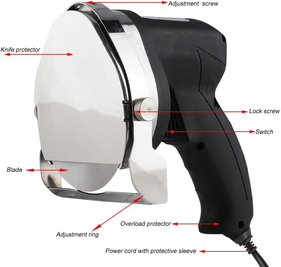 Electric Gyro Slicer, Sliced Meat Gyros Knife, Electric Kebab Knife Meat Slicing Tool Commercial Kebab Wheel Blade Disc Cutter