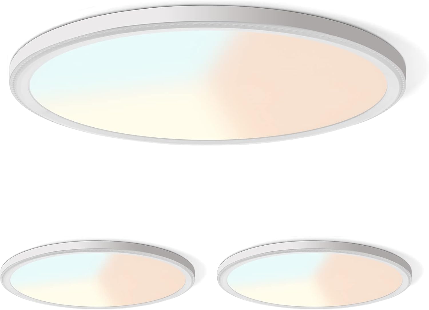 2-Pack LED Ceiling Light, 42W 4500LM, 15.8in, 3CCT Flush Mount