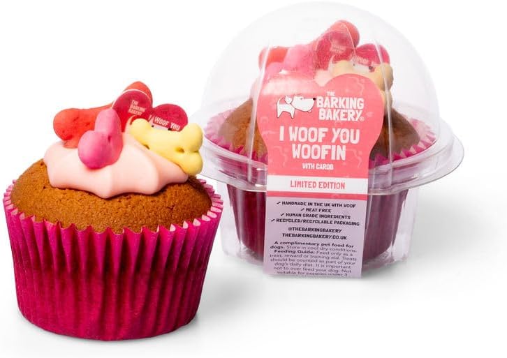 DOG TREATS. I Woofin You.. Woofin. Dog Presents Or Dog Training Treats. Pink Doggy Cupcake By The Barking Bakery.