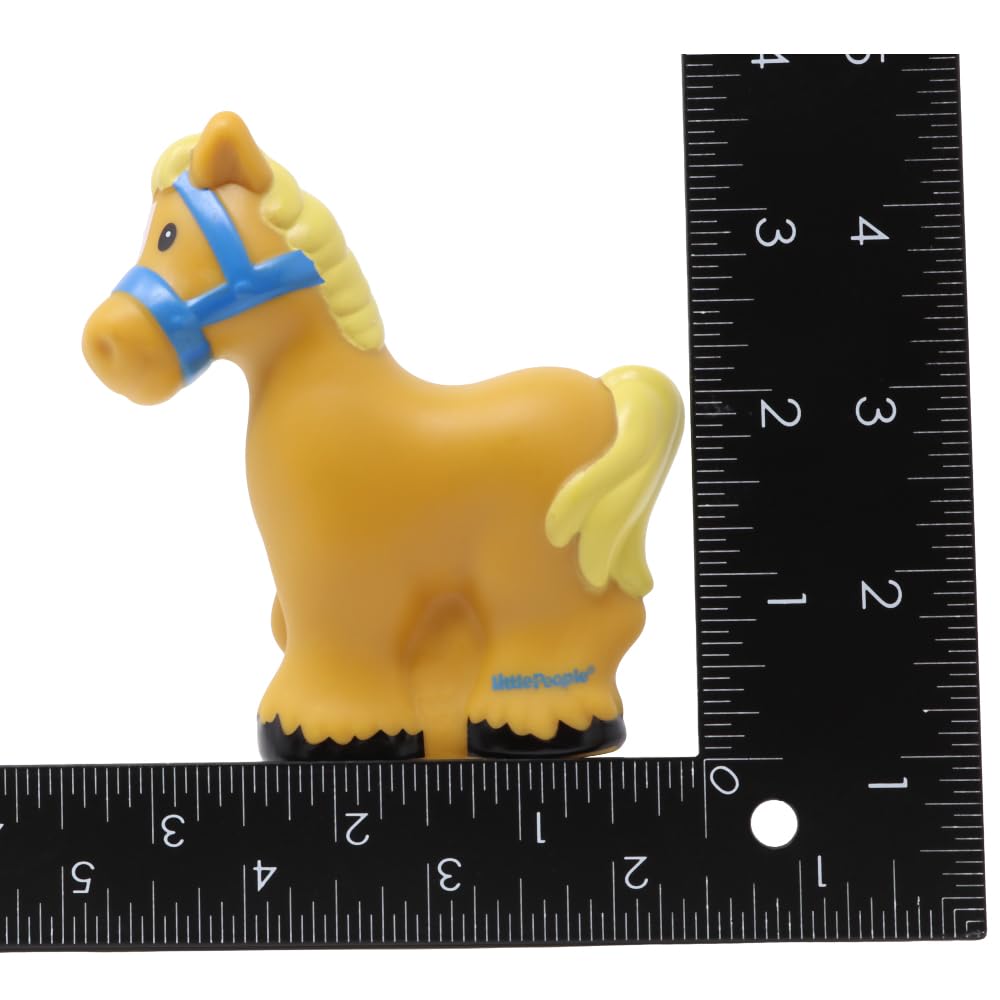 Fisher-Price Parte di ricambio Little People Caring for Animals Farm Zoo Safari Friends Playset DWC31 e CHJ51 - Figura di cavallo marrone marrone chiaro