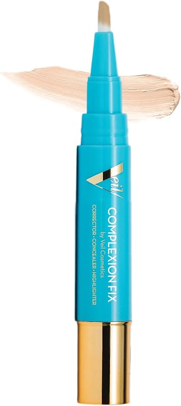 Complexion Fix Concealer - Liquid Concealer for Under Eye + Dark Circles - Highlight, Contour, Correct - Anti-Aging - Vegan Makeup Pen - Hydrating Lightweight (1N Porcelain Neutral)