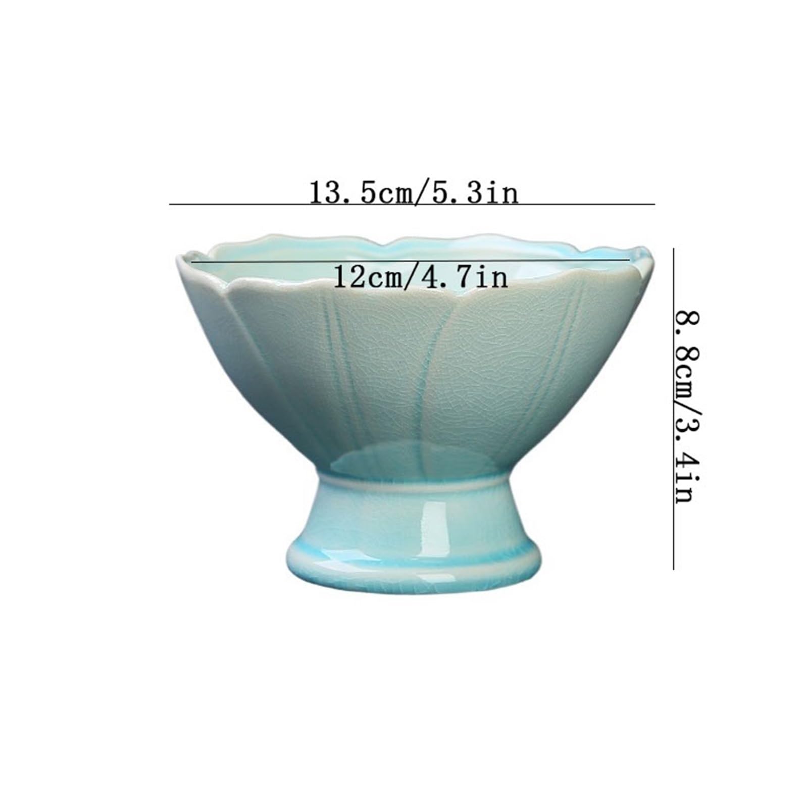 Sottovasi per Piante Vassoio Decorativo for Interni ed Esterni in Ceramica in Stile Cinese con Base for composizioni Floreali
