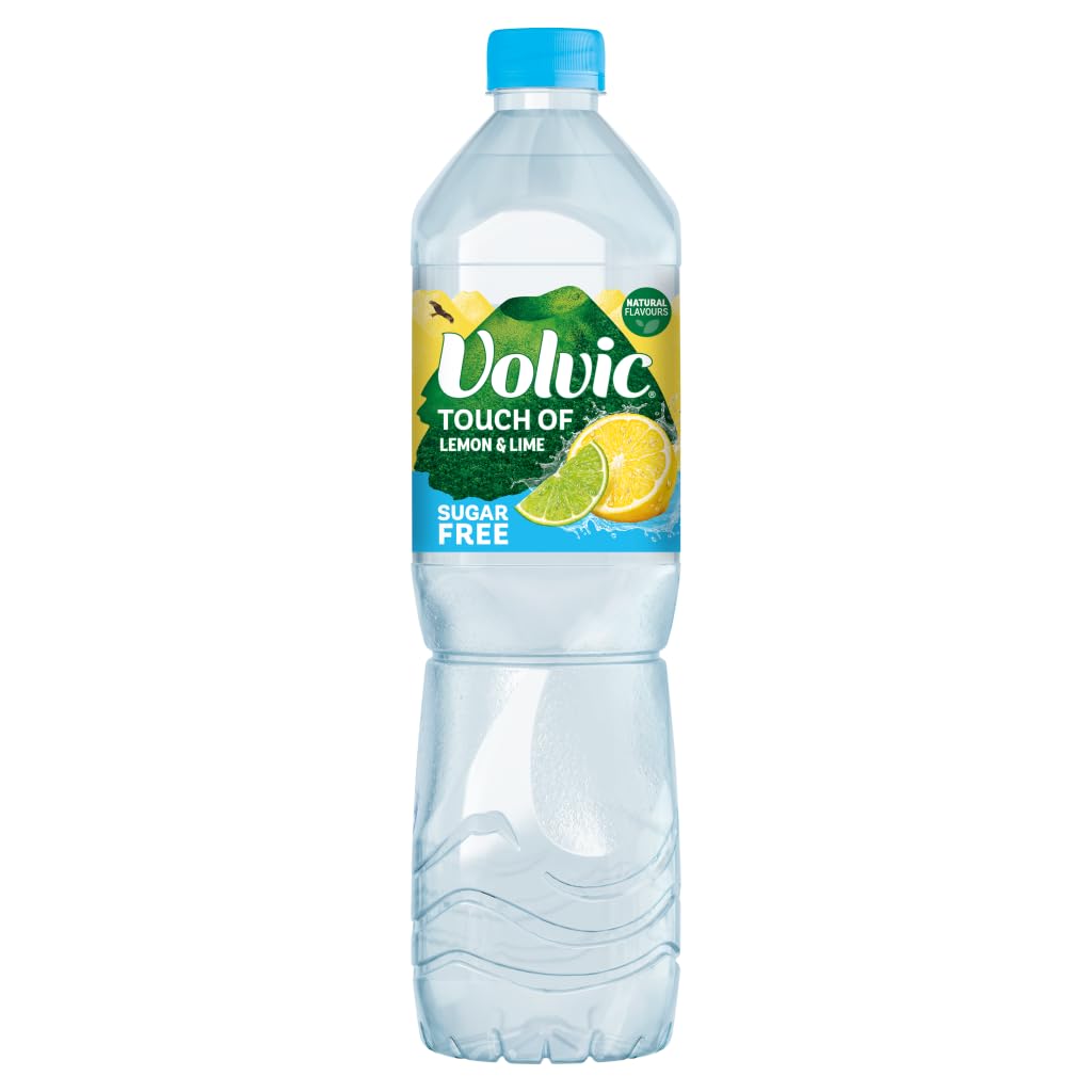 Volvic Touch of Fruit Sugar Free Lemon & Lime Natural Flavoured Water, 1.5L