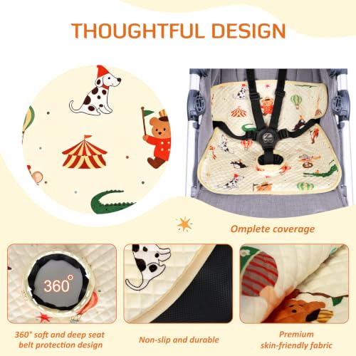 Image of INFANZIA Car Seat Protector Liner for Potty Training Toddler,Circus, 1 Pack | Waterproof & Leakproof Carseat Liner Dry Seat, Baby and Infants Piddle Pad for Strollers, High Chairs, Machine Washable