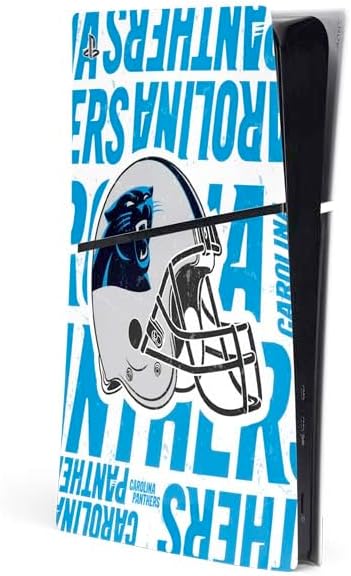 Skinit Decal Gaming Skin Compatible with PS5 Slim Digital Edition Console - Officially Licensed NFL Carolina Panthers Double Vision Design