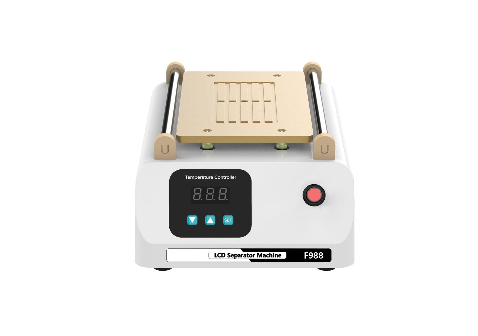 VChics Kit de Machine de séparateur d'écran LCD F988 8 Pouces for Pompe intégrée de réparation de Verre Avant de Tampon de téléphone(Set 4)