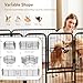 DUMOS Dog Playpen Indoor, Metal 40 Inch 8 Panels Foldable Pet Fence with Door, Outdoor Small Medium Large Dog Puppy Portable Exercise Play Pen for RV Camping, Trips, Play Yard