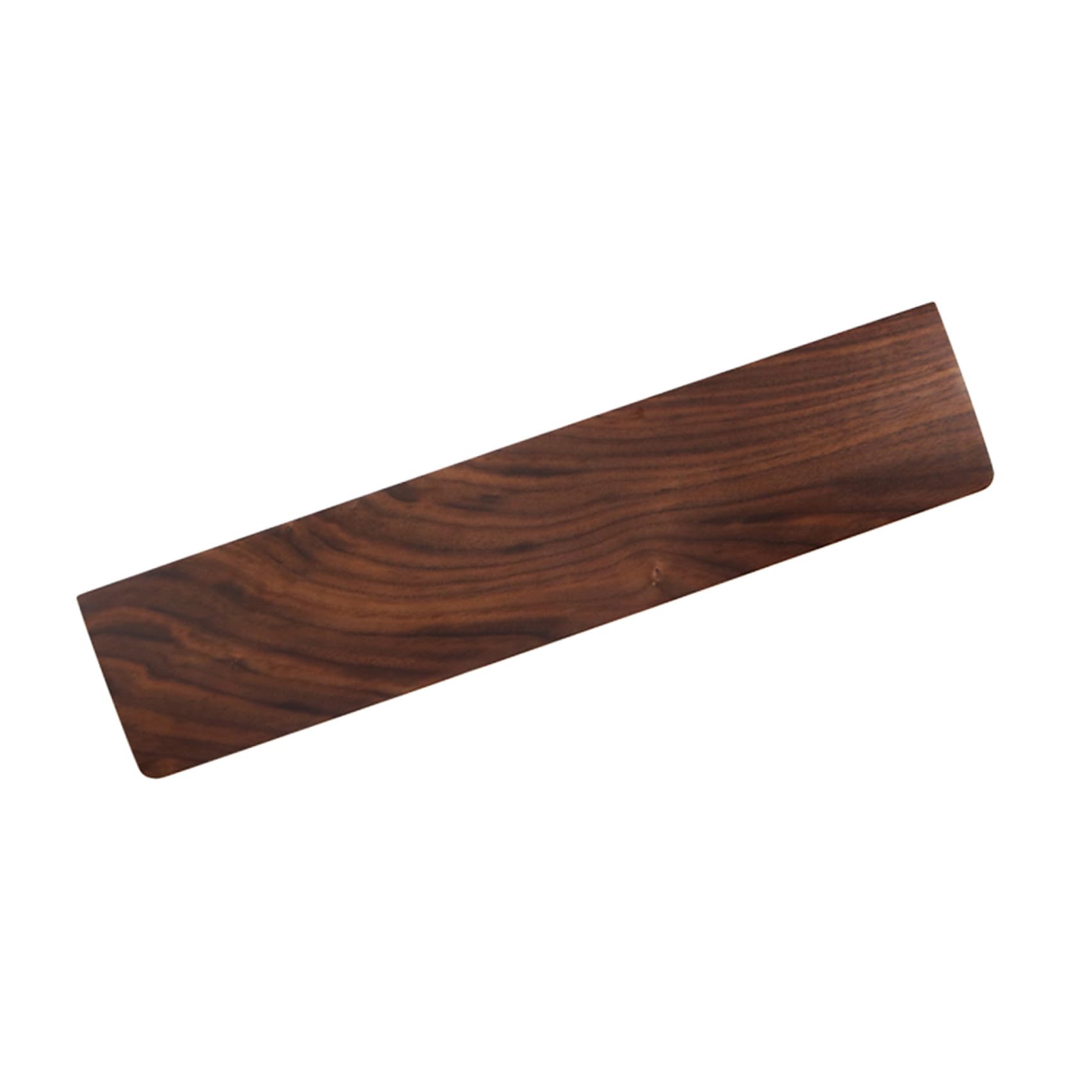 Walnuss Handgelenkauflage 300mm aus Massivholz für Homeoffice | Ergonomische Form, Kaffeefarbene Holzmaserung, Geeignet für Gaming und Tastatur Einsatz