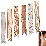 Aribliseza Haartuch, 6 Stück, Boho Seidentücher für Damen, Satin Schals für Haare, Hals, Handgelenk & Taschen, Elegante Haaraccessoires