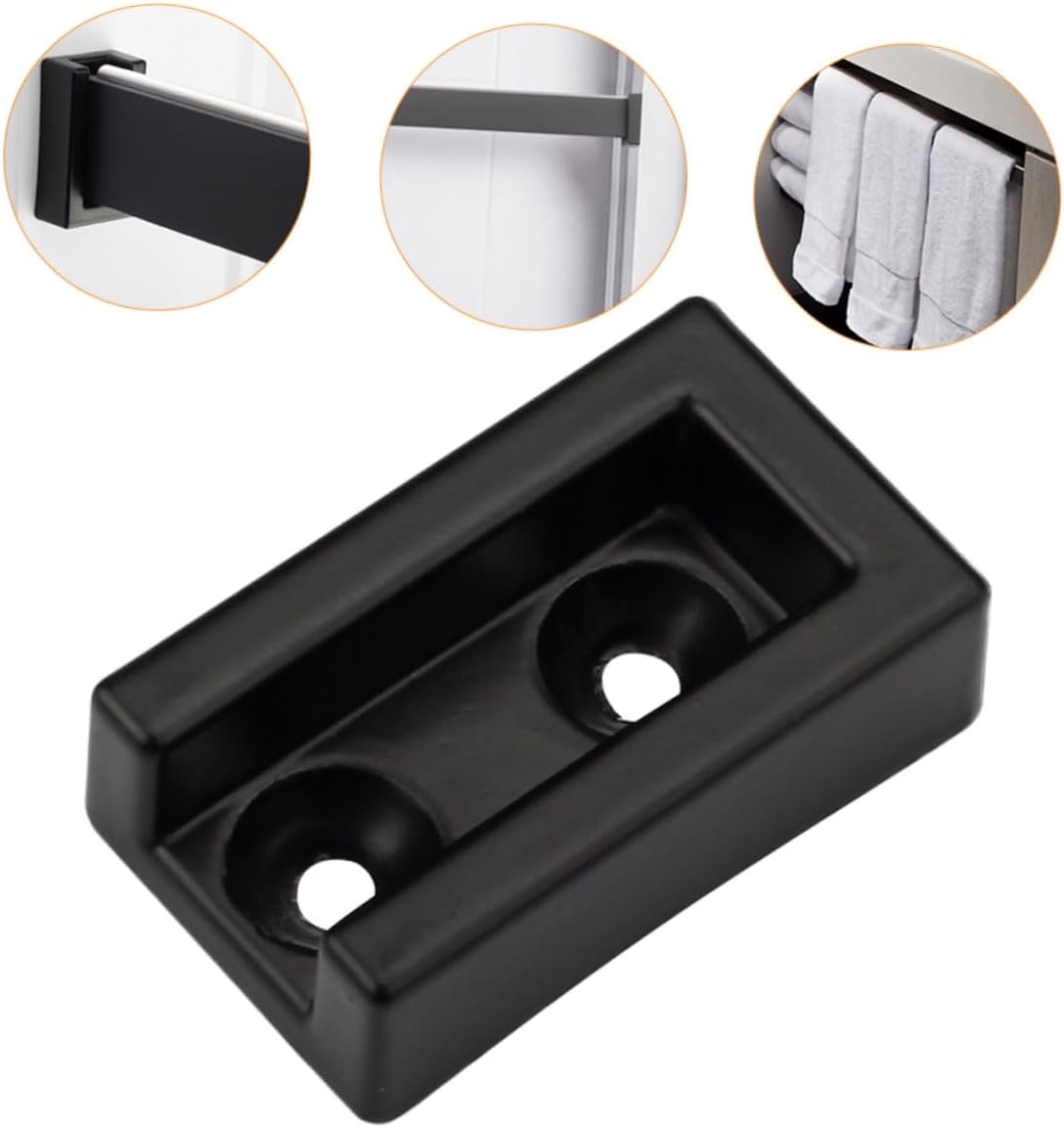 10pcs Aluminum Alloy Wardrobe Closet Rod Bracket Base Anti-Rust Closet Rail Holder Stable Pipe Seat for Clothes Hanging Easy Installation Support