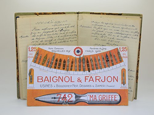 Plateau de plumes Baignol & Farjon 1900 original France