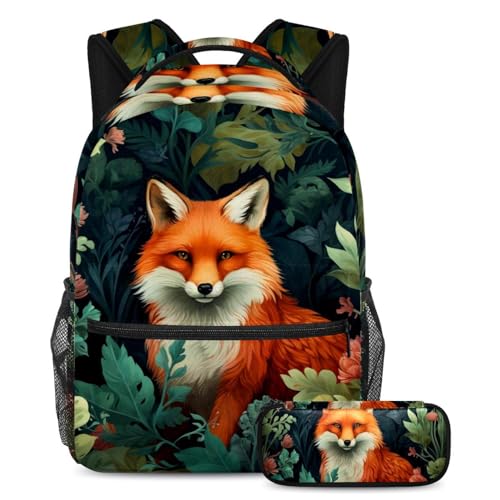Sac à dos et trousse à crayons pour adolescents grand format Multicolore #04