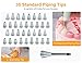 Kootek 54 in 1 Piping Bags and Tips Set with 13 Large Size Piping Tips, 35 Standard Size Icing Tips, 2 Reusable Pastry Bags 12 Inch, Cake Decorating Kit Supplies, Frosting Piping Kit for Cake, Cupcake