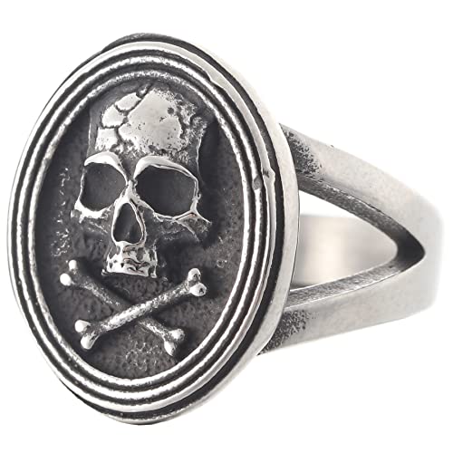 Image of 2023 Skull Ring Cool Evil Death Punk Rock Stainless Steel Rings Aly Style Jewelry