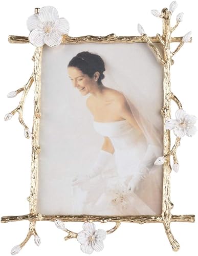 BESPORTBLE Marco de fotos retro, moderno, decorativo, escritorio, marco de fotos esmaltado de lujo, soporte de exhibición de fotos de metal para el