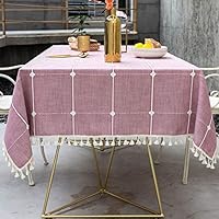 AMZALI Nappe à Rayures En Coton Et Lin Résistante Aux Taches Et à La