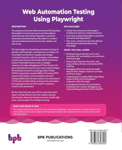 Web Automation Testing Using Playwright: End-to-end, API, accessibility, and visual testing using Playwright (English Edition) - Image 2