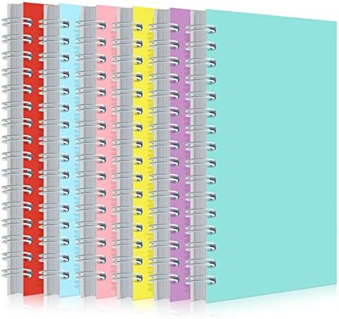 Spiral Pocket book 6 Pcs Pocket book Huge Dominated Notebooks Spiral Hardcover Pocket book Aesthetic Coloured Notice College Provides Lined Small Notebooks for Youngsters Adults Examine and Notes, A6 60 Sheets/ Pack, 6 Colours
