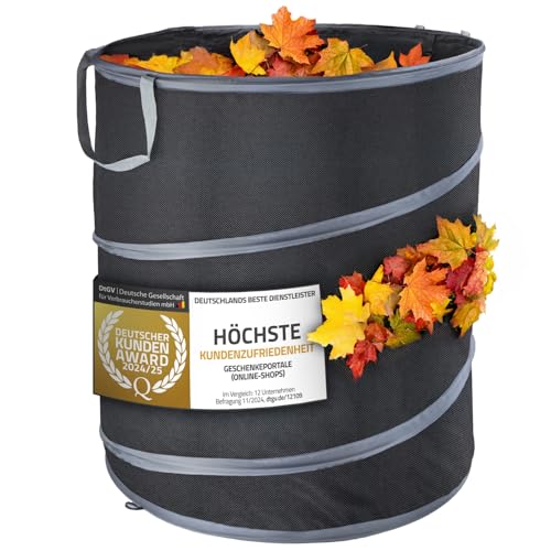 Werkfox Garten-Abfallsack Selbststehend & robust; Pop-Up Gartensäcke, Laubsack für Grünschnitt, Rasenschnitt & Gartenabfälle (M)