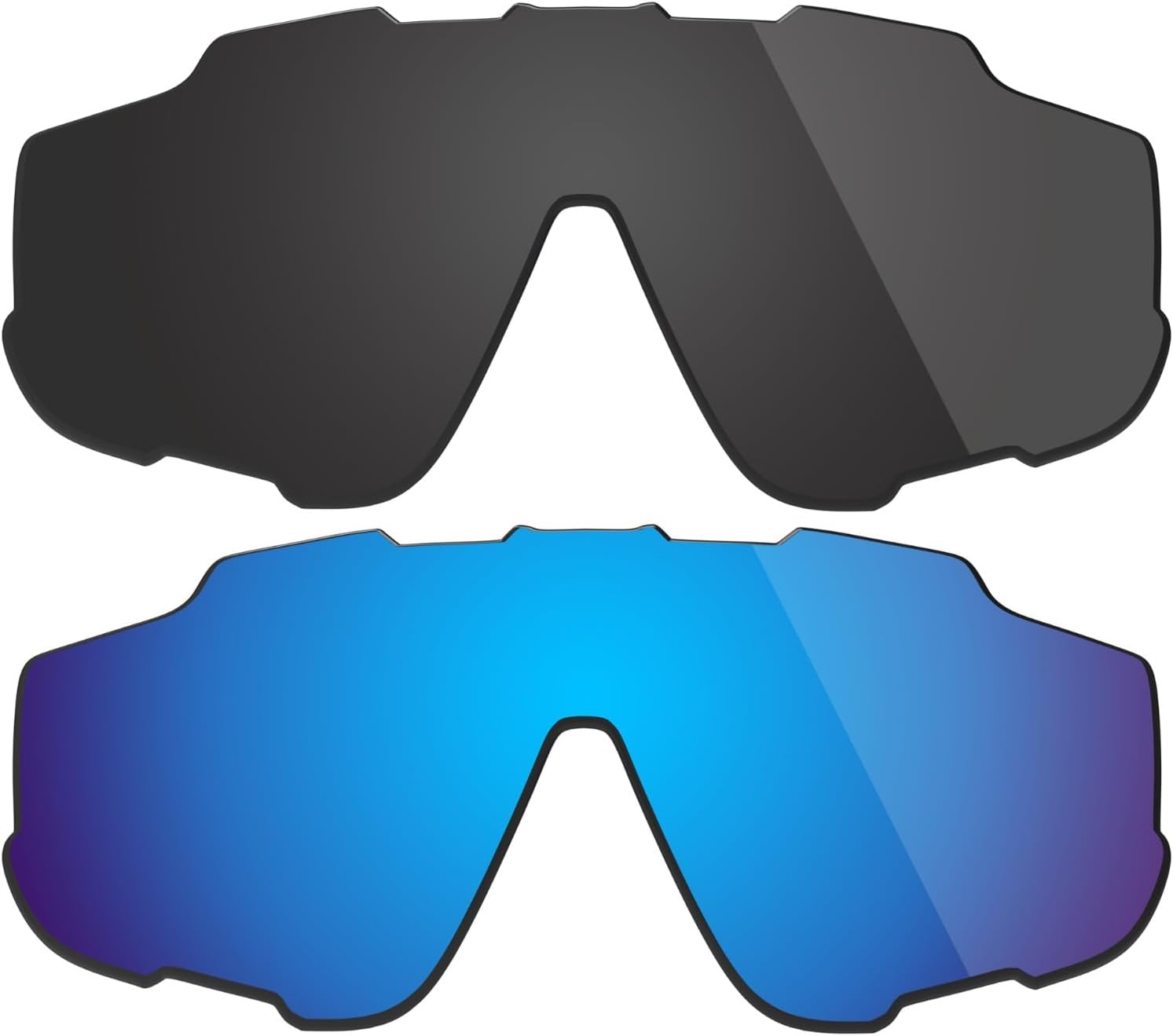 Polarized Lenses Replacement for Oakley Jawbreaker(OO9290) Sunglasses with Anti-Scratch&Anti-Saltwater&Anti-dust Coating(Black & Blue)