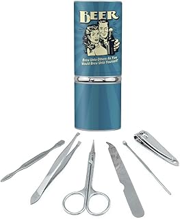 Beer Brew Unto Others As You Would Yourself Funny Humor Stainless Steel Manicure Pedicure Grooming Beauty Care Travel Kit