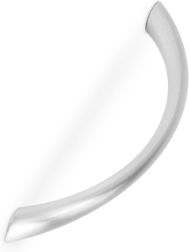 BIRDROCK HOME Sleek Rounded Handle - Brushed Nickel - 25 Pack - 3.75 Inch Kitchen Cupboard Furniture Cabinet Hardware Drawer Pull Trad