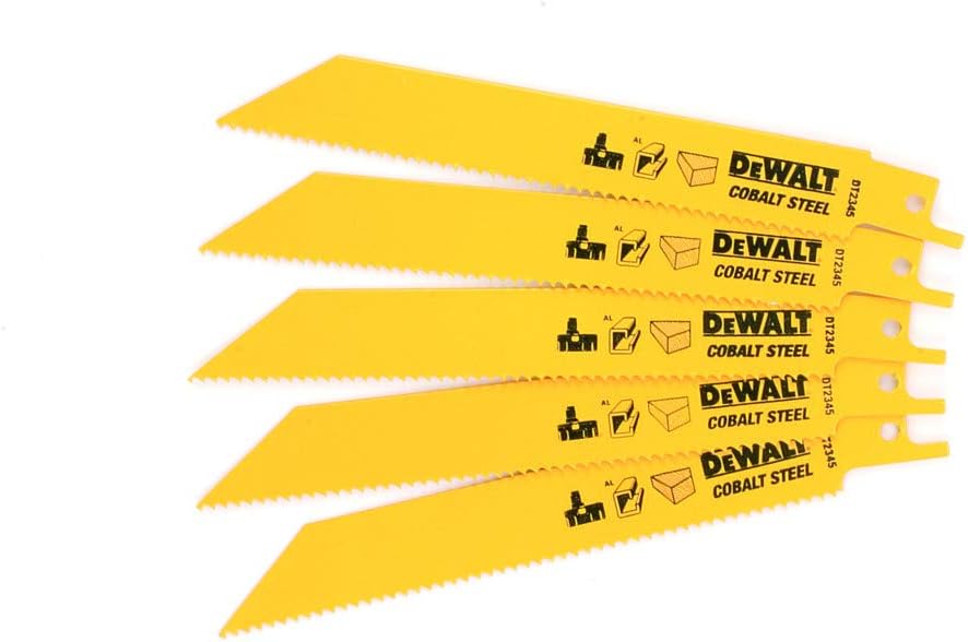 Dewalt DT2345-QZ Straight Saw Blade BIM 152 mm 10 TPI Metal 5 Pieces